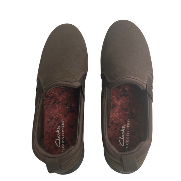 Clarks Cloudsteppers Women’s Slip On Shoes Sz 8 Color Brown Cushion soft - Picture 5 of 13